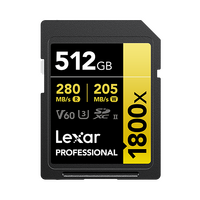 Lexar Professional 1800x SDXC UHS-II Card 512GB