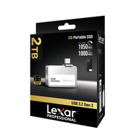 Lexar Professional Go SL400 Portable SSD 2TB Silver