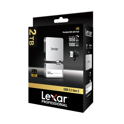 Lexar Professional Go SL400 Portable SSD with Hub 2TB Silver